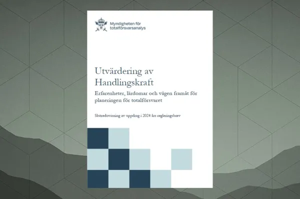 En bild som visar framsidan på rapporten Handlingskraft