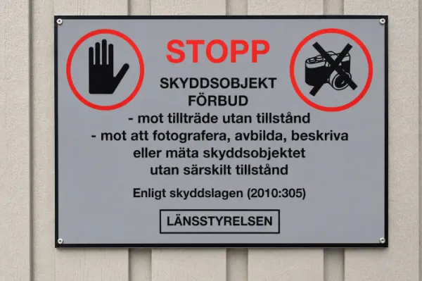 Skylt för skyddsobjekt