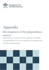 Appendix development of the preparedness sector