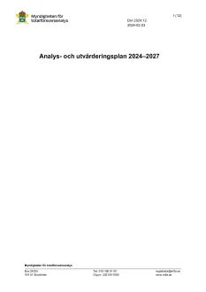 Analys- och utvärderingsplan 2024–2027